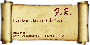 Falkenstein Róza névjegykártya